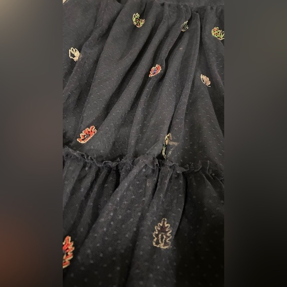 Zara Black Tulle Skirt with Beads and Embroidery - Picture 8 of 9